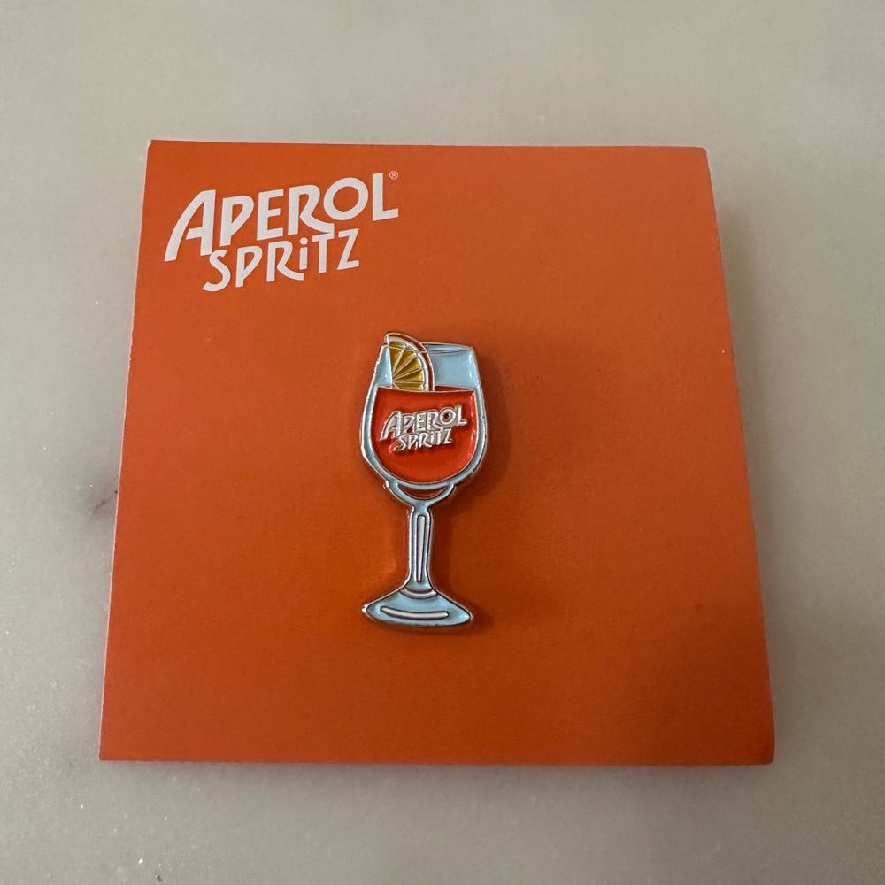 Enamel Pin - Orange and Silver